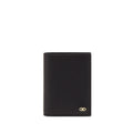 Black Gancio Textured Wallet 1
