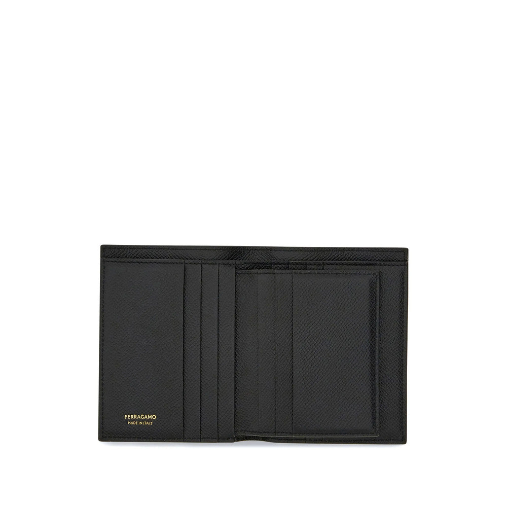 Black Gancio Textured Wallet 3