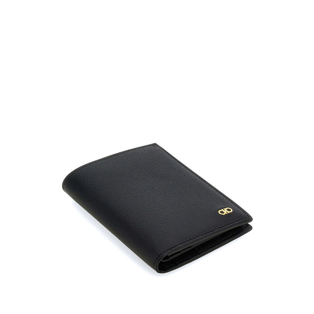 Black Gancio Textured Wallet 4