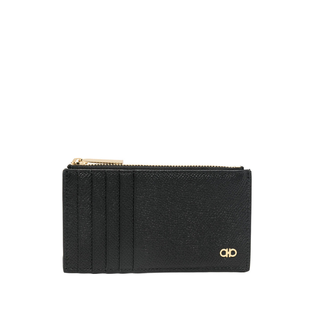 Black Gancini Textured Wallet 1