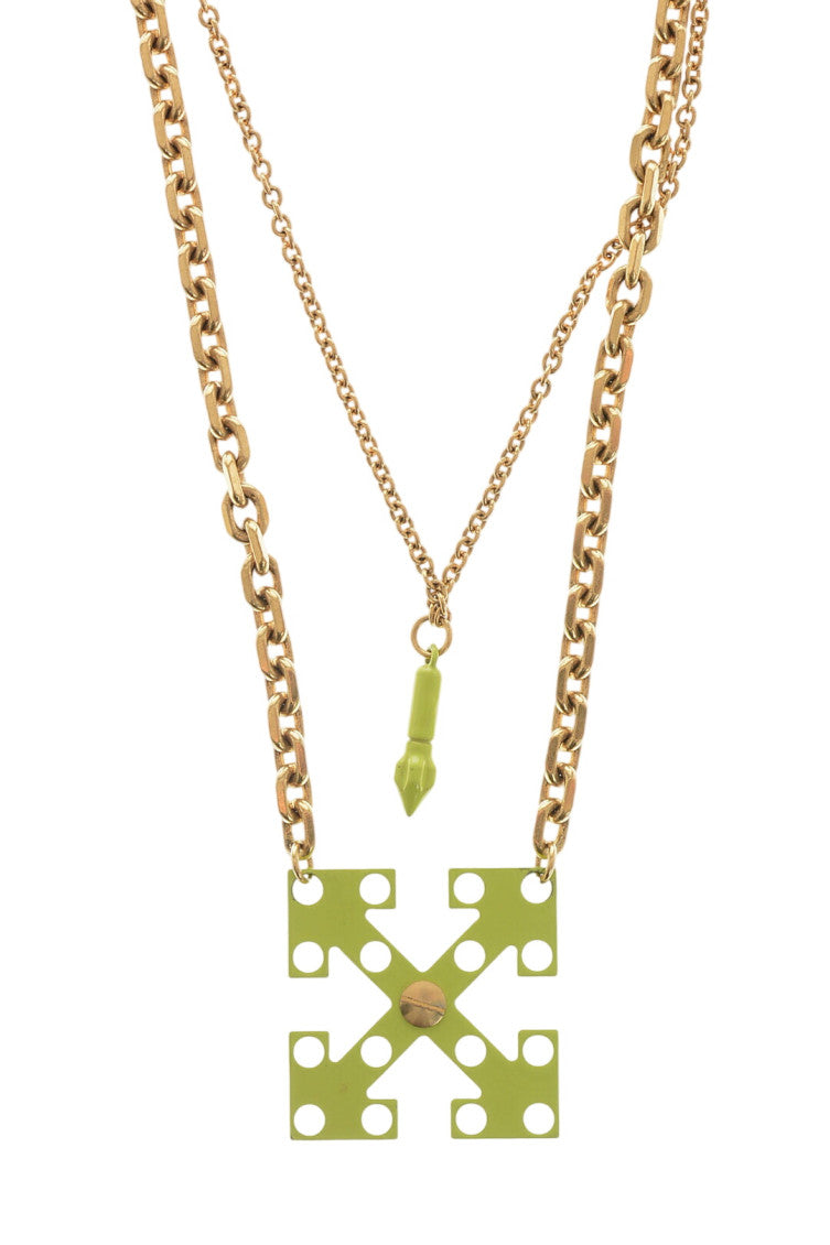 Golden Double Chain Necklace 2