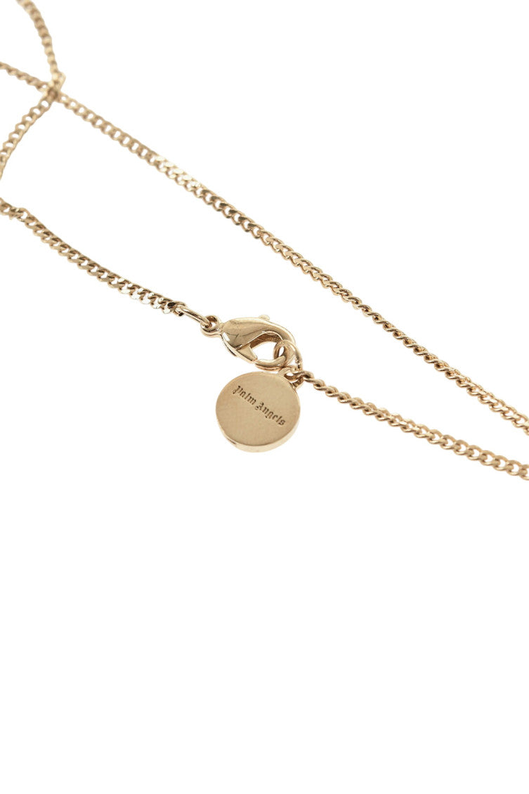 Golden Logo Charm Necklace 3
