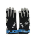 Black Grey Graphic Logo Gloves 1