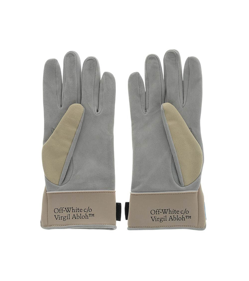 Beige Lunar Graphic Gloves 3