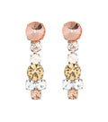 Pink Crystal Drop Earrings 1
