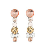 Pink Crystal Drop Earrings 1