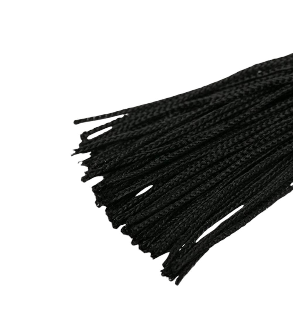 Black Fringed Drop Earrings 3