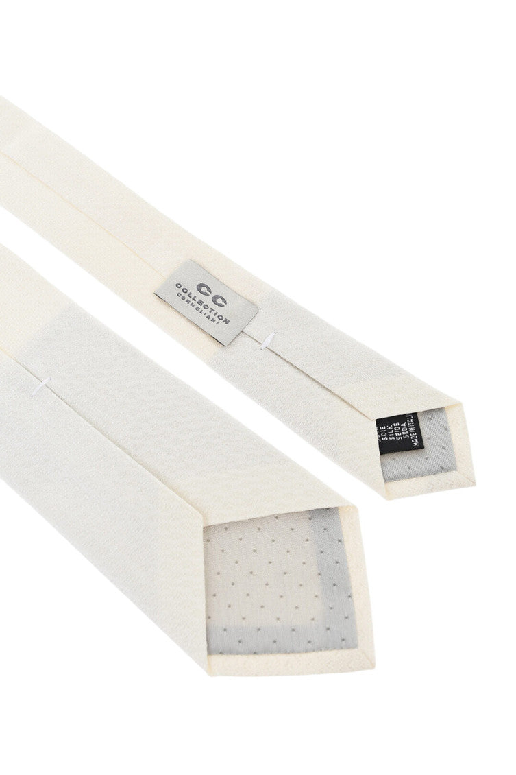 Off White Textured Tie 3