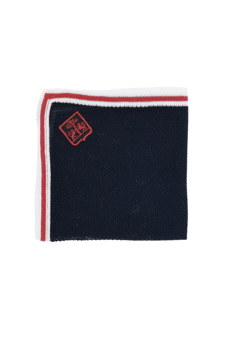 Navy Blue Textured Pocket Square 1