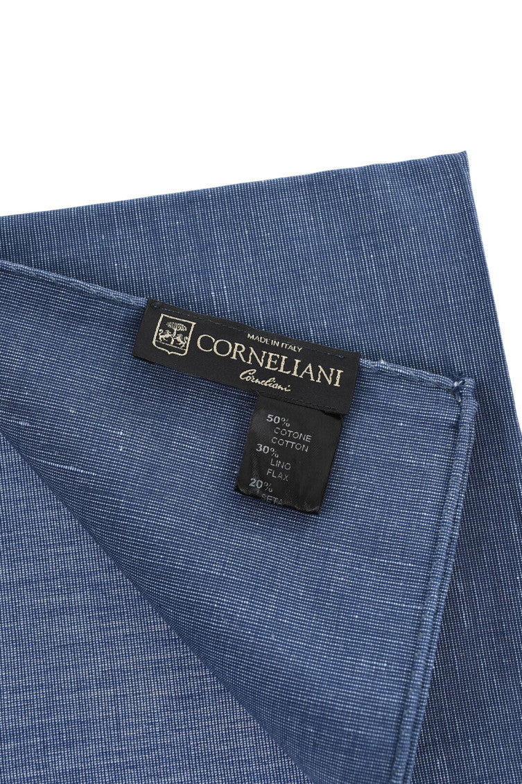 Blue Textured Pocket Square 3