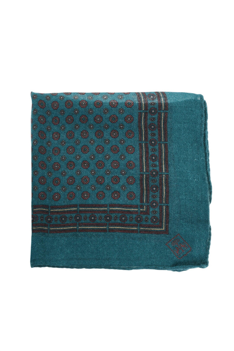 Green Printed Pocket Square 1