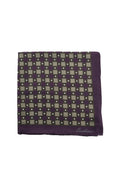 Dark Purple Checks Pocket Square 1