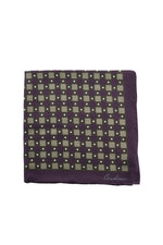 Dark Purple Checks Pocket Square 1