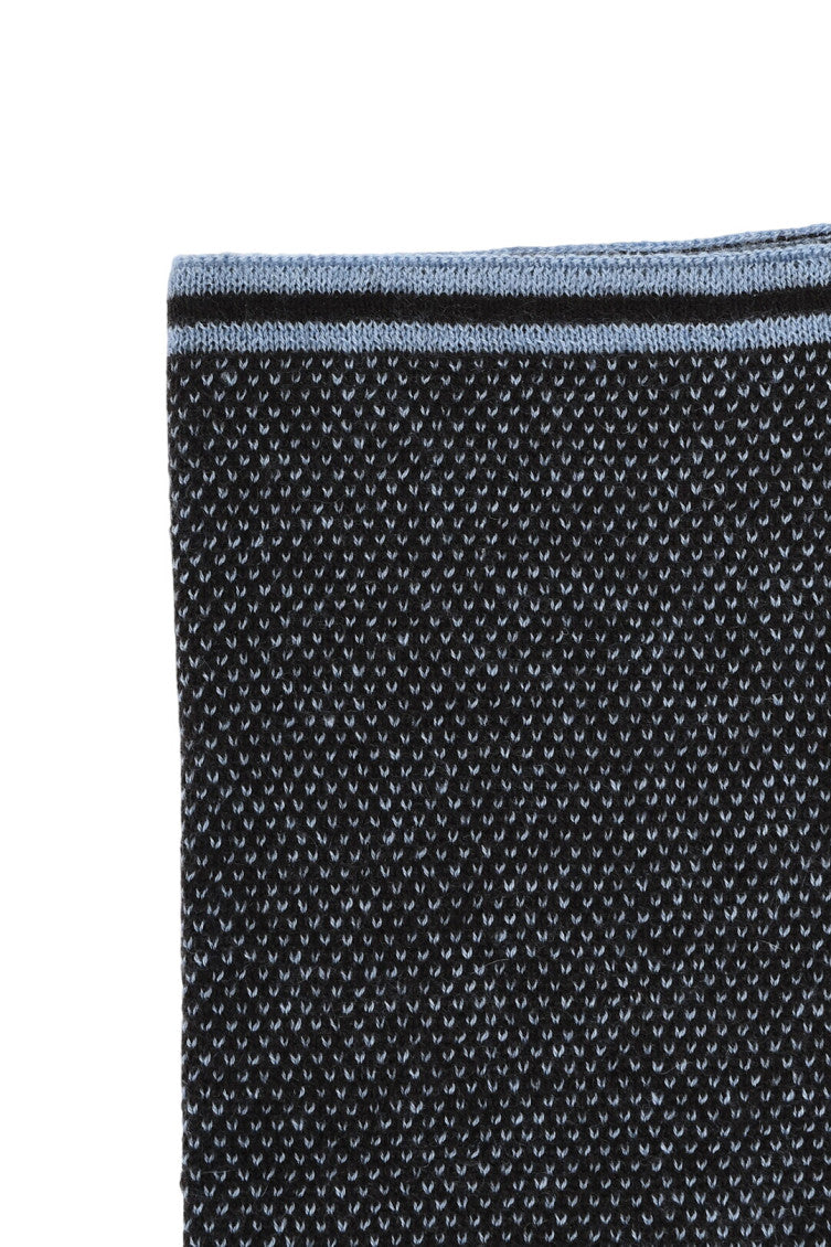 Blue Bicolour Logo Pocket Square 3