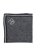 Black White Jacquard Pocket Square 1