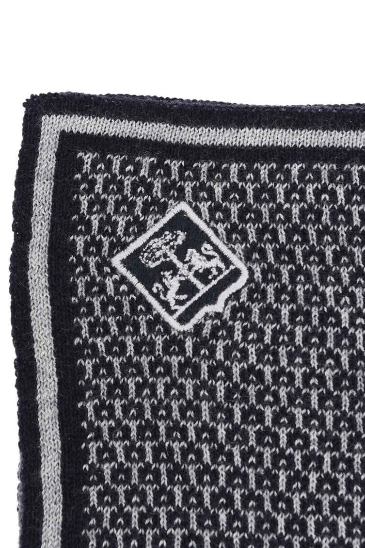 Black White Jacquard Pocket Square 2