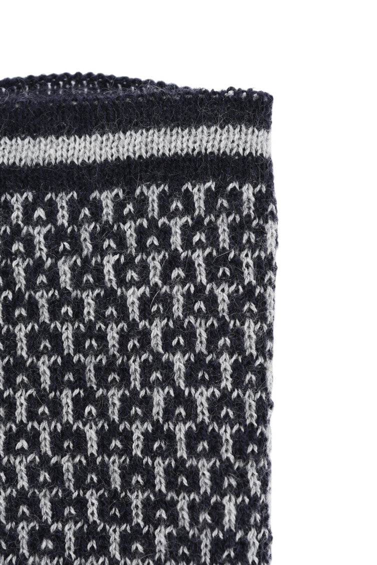 Black White Jacquard Pocket Square 3