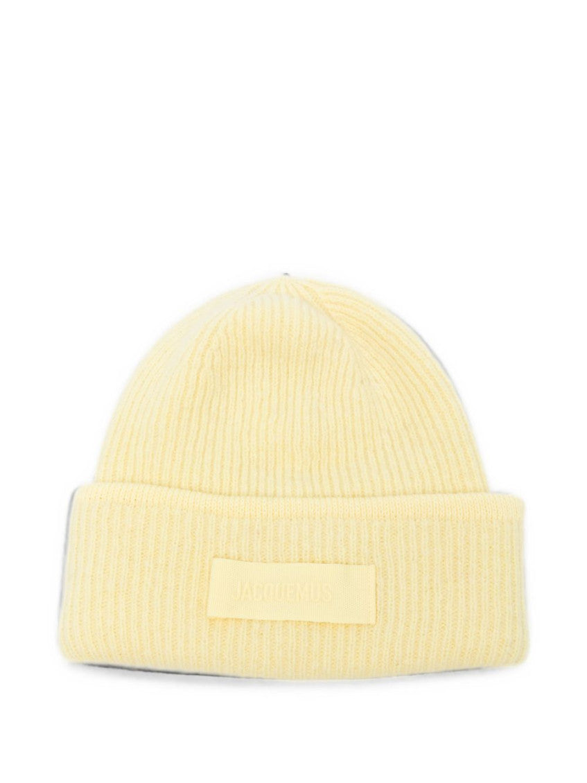 Lemon Yellow Knitted Beanie Cap 1