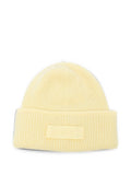 Lemon Yellow Knitted Beanie Cap 1