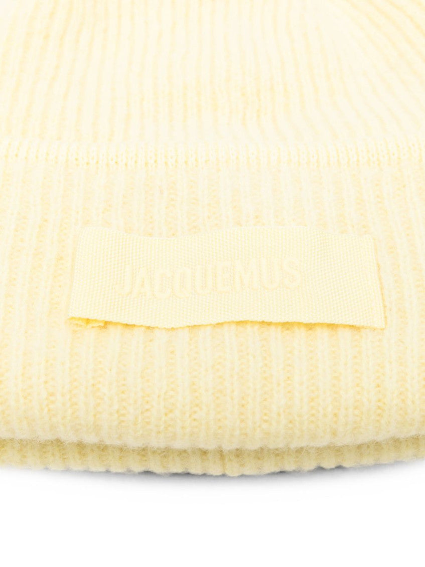 Lemon Yellow Knitted Beanie Cap 3