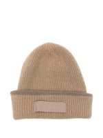 Beige Knitted Beanie Cap 1