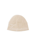 Beige Logo Beanie Cap 1