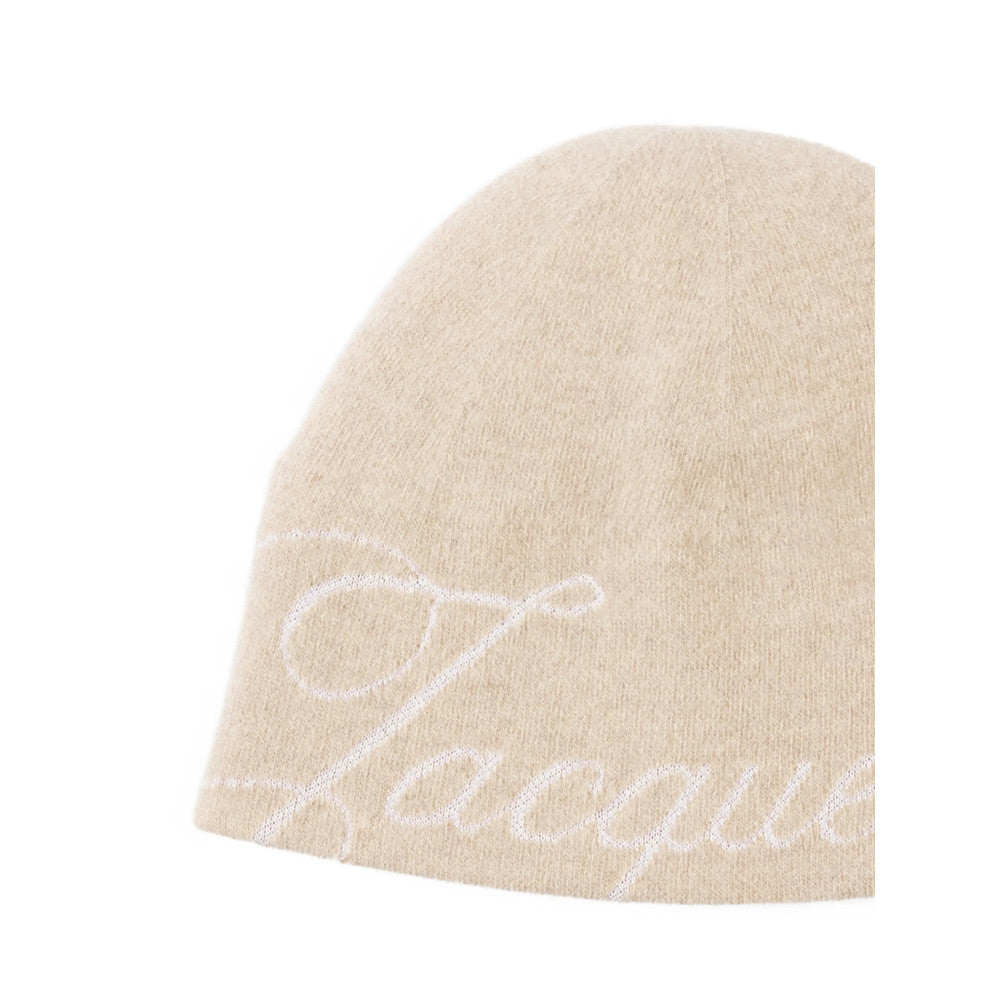Beige Logo Beanie Cap 2