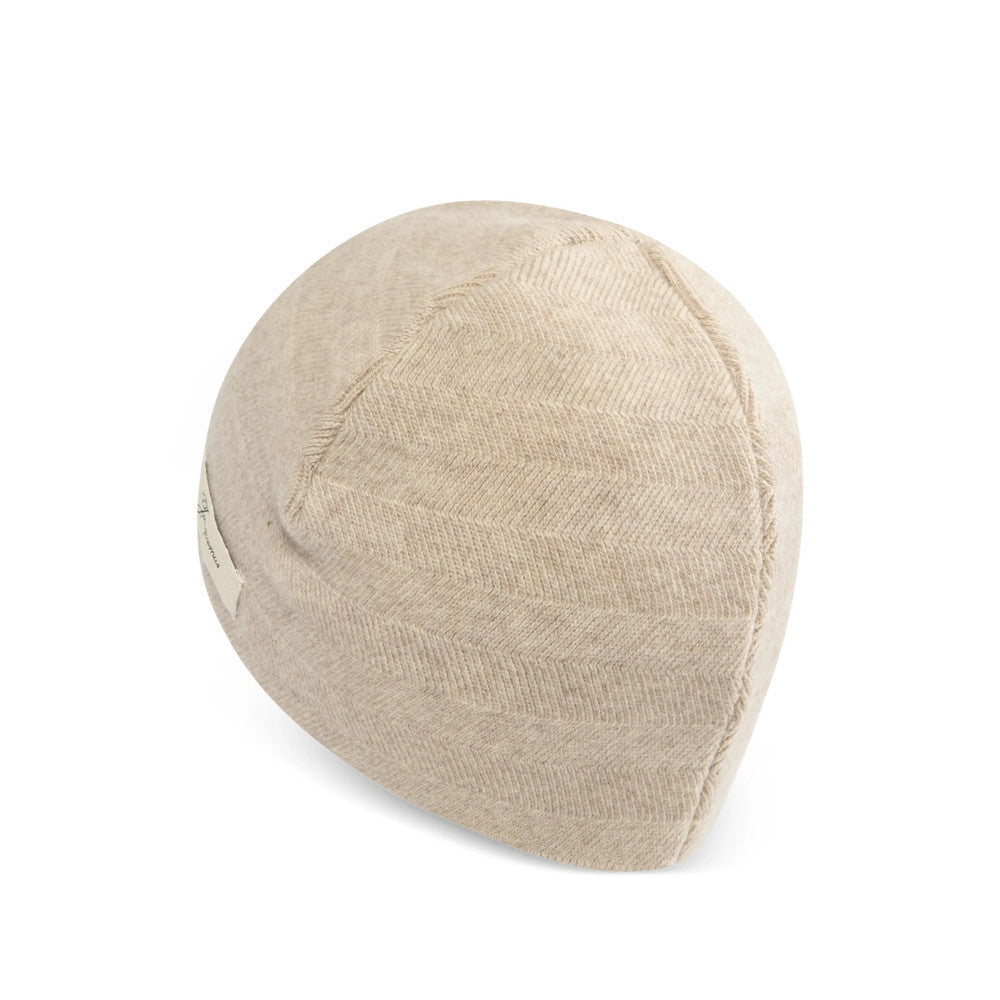 Beige Chevron Beanie Cap 2