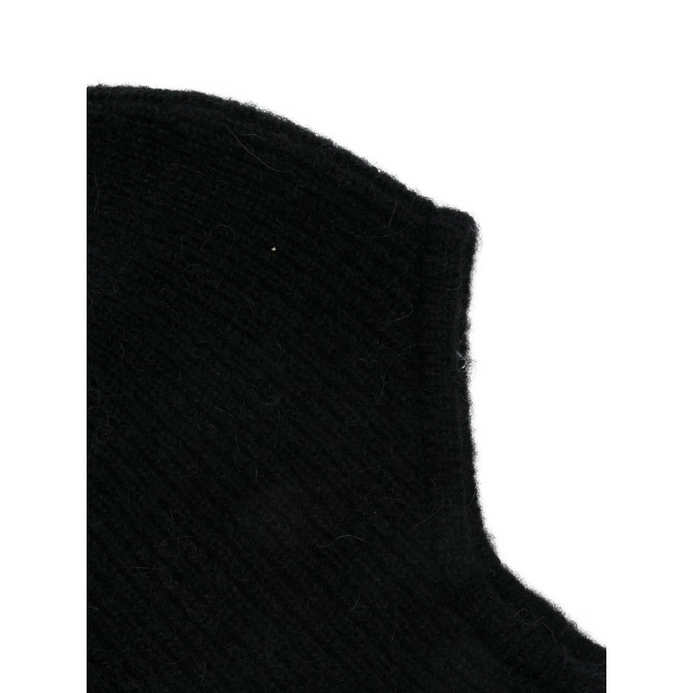 Black Rib Knit Winter Cap 2