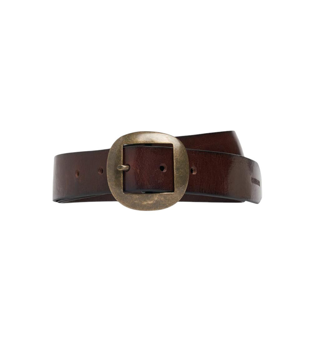 Brown Logo Buckle Belt 1
