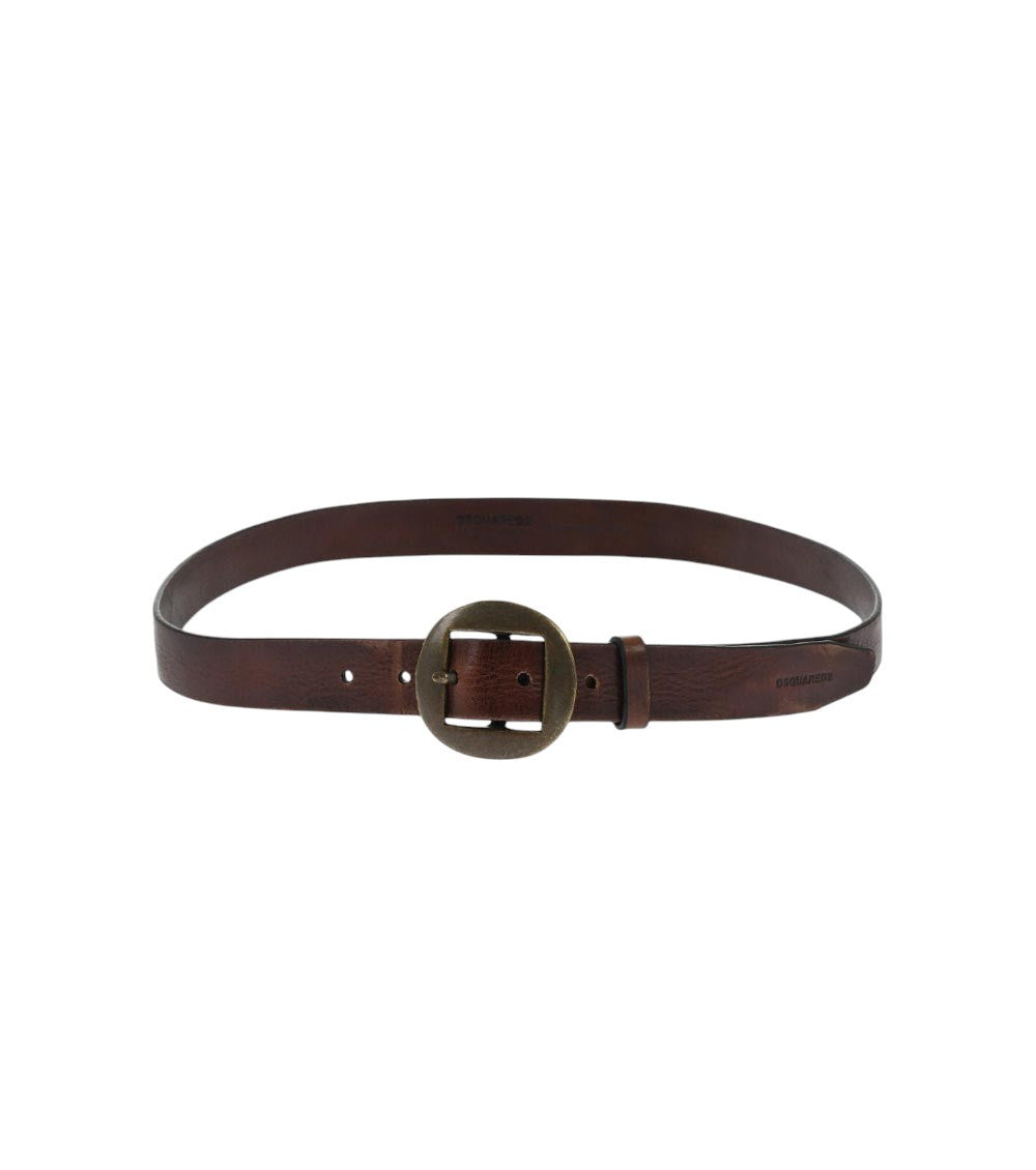 Brown Logo Buckle Belt 2