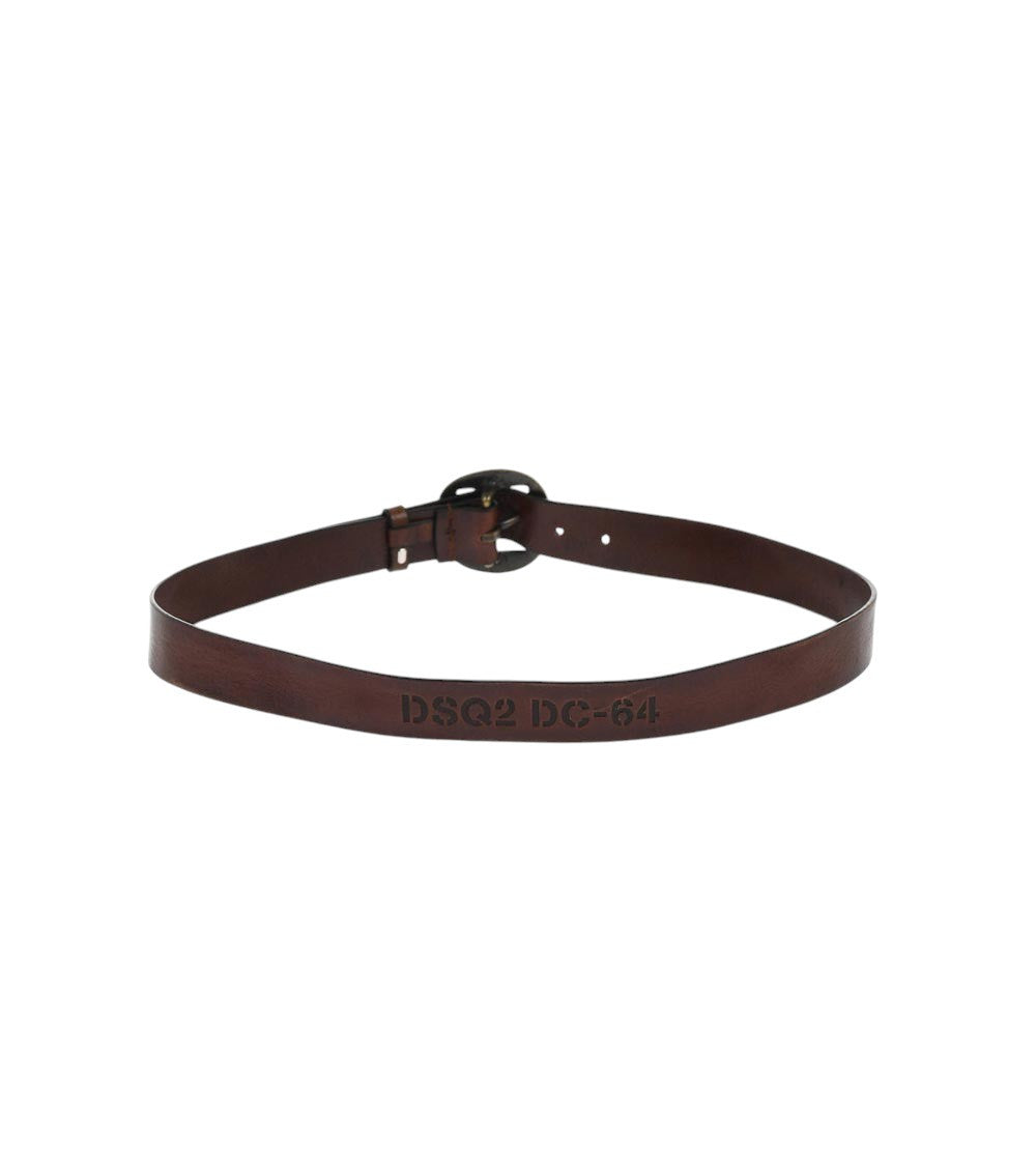 Brown Logo Buckle Belt 3