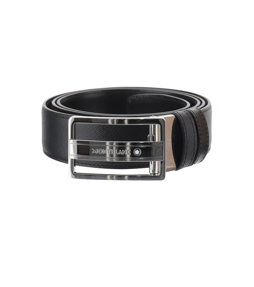 Black Logo Buckle Belt 1