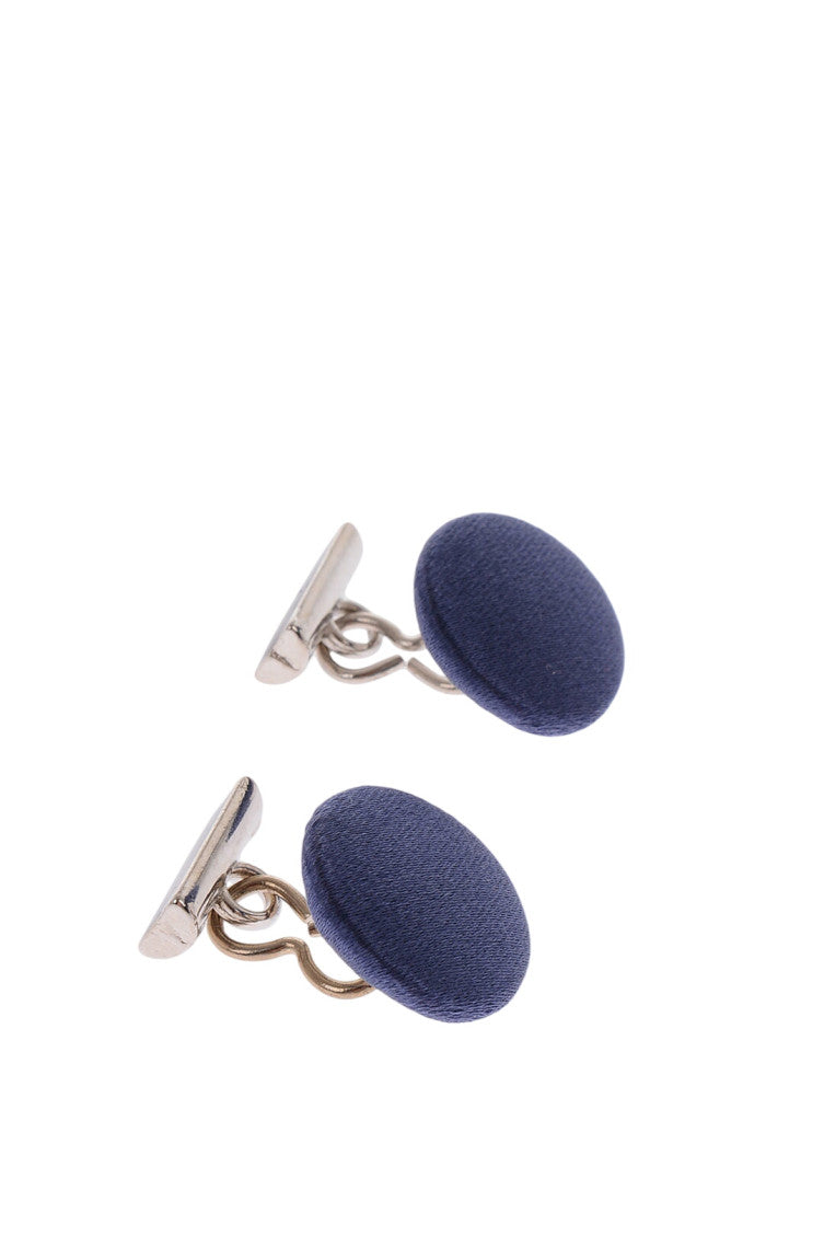 Blue Round Cufflinks 1