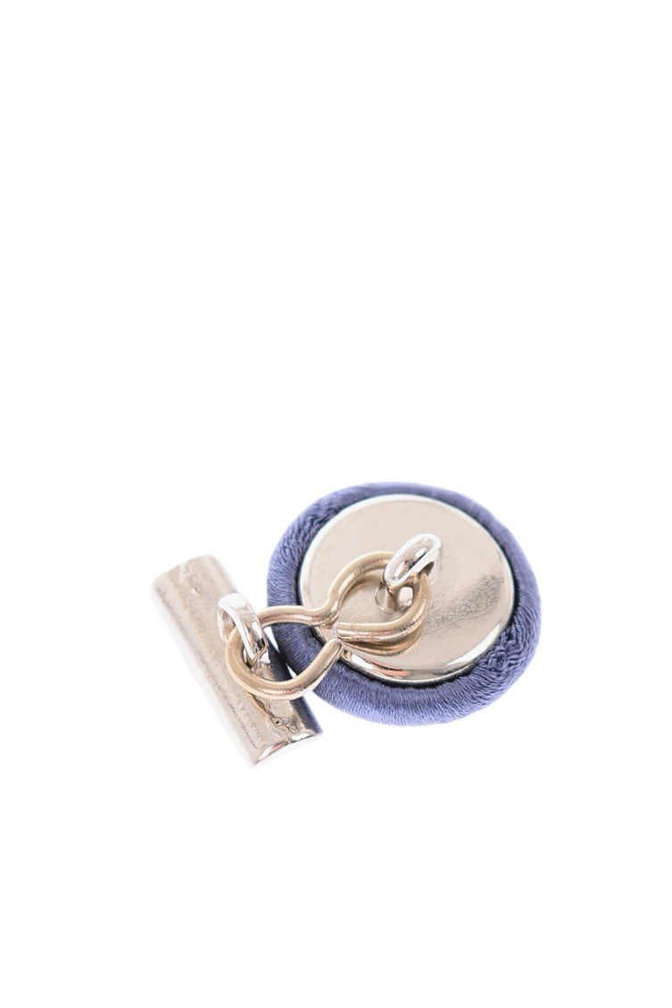 Blue Round Cufflinks 2