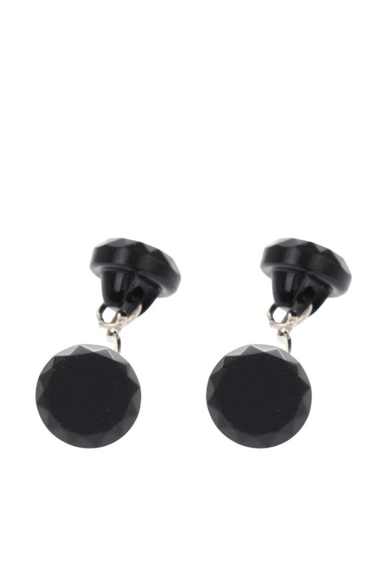 Black Round Crystal Cufflinks 1