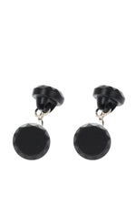 Black Round Crystal Cufflinks 1