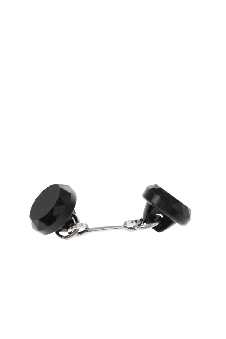 Black Round Crystal Cufflinks 2