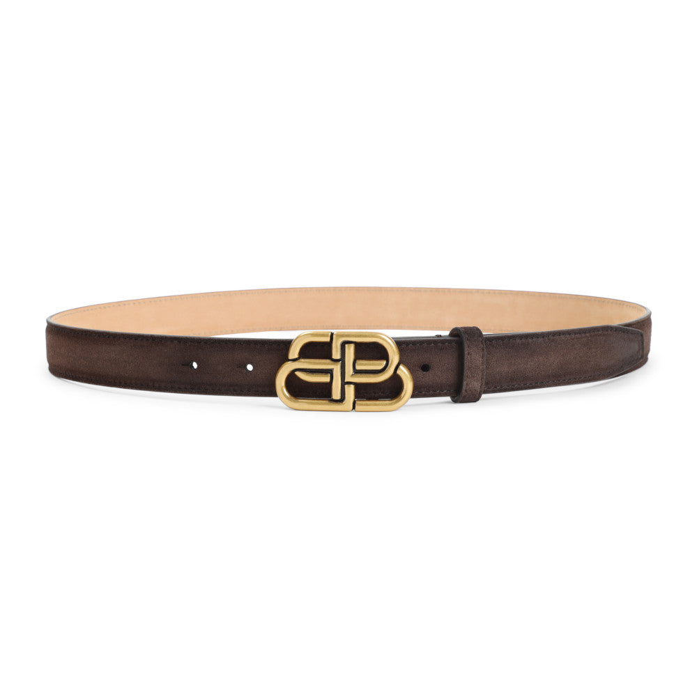 Brown Logo Buckle Belt 1