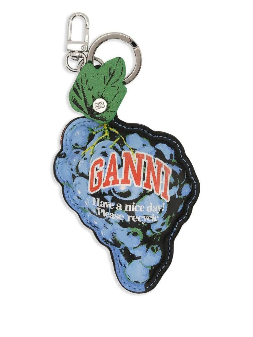 Blue Grape Coin Purse Keyring 1