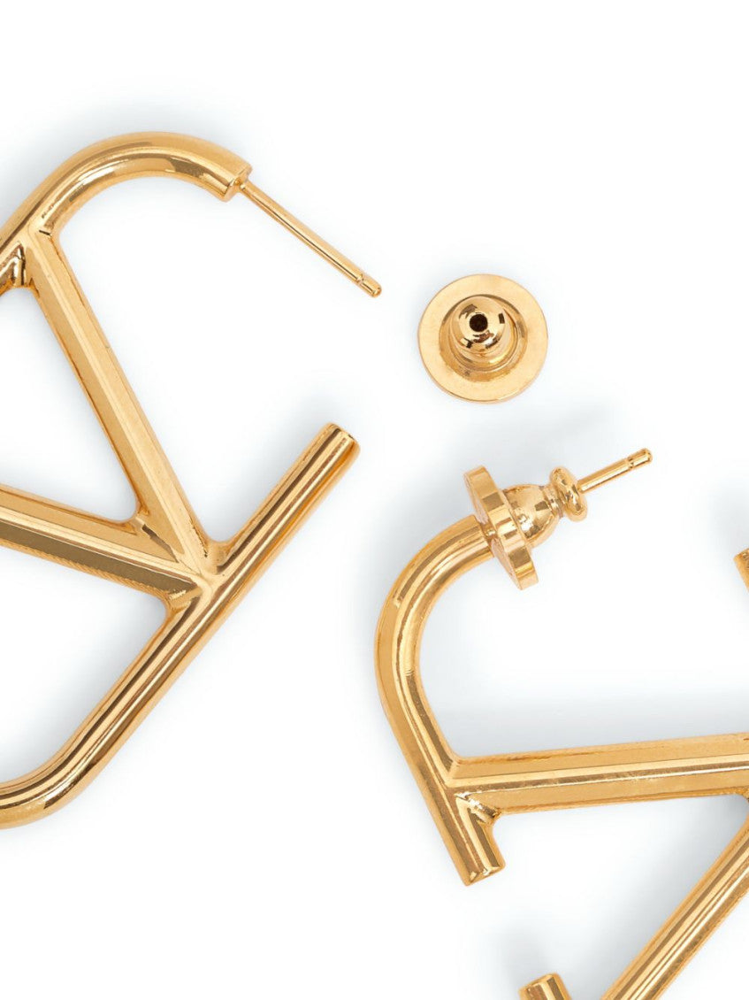 Golden VLogo Signature earrings 5
