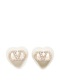 Golden VLogo Signature Pearl Stud Earrings 1