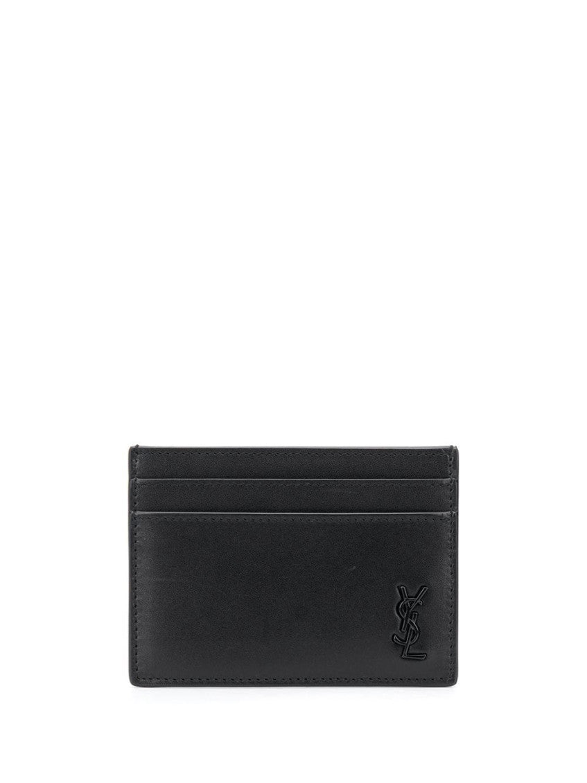 Black Logoed card holder 1