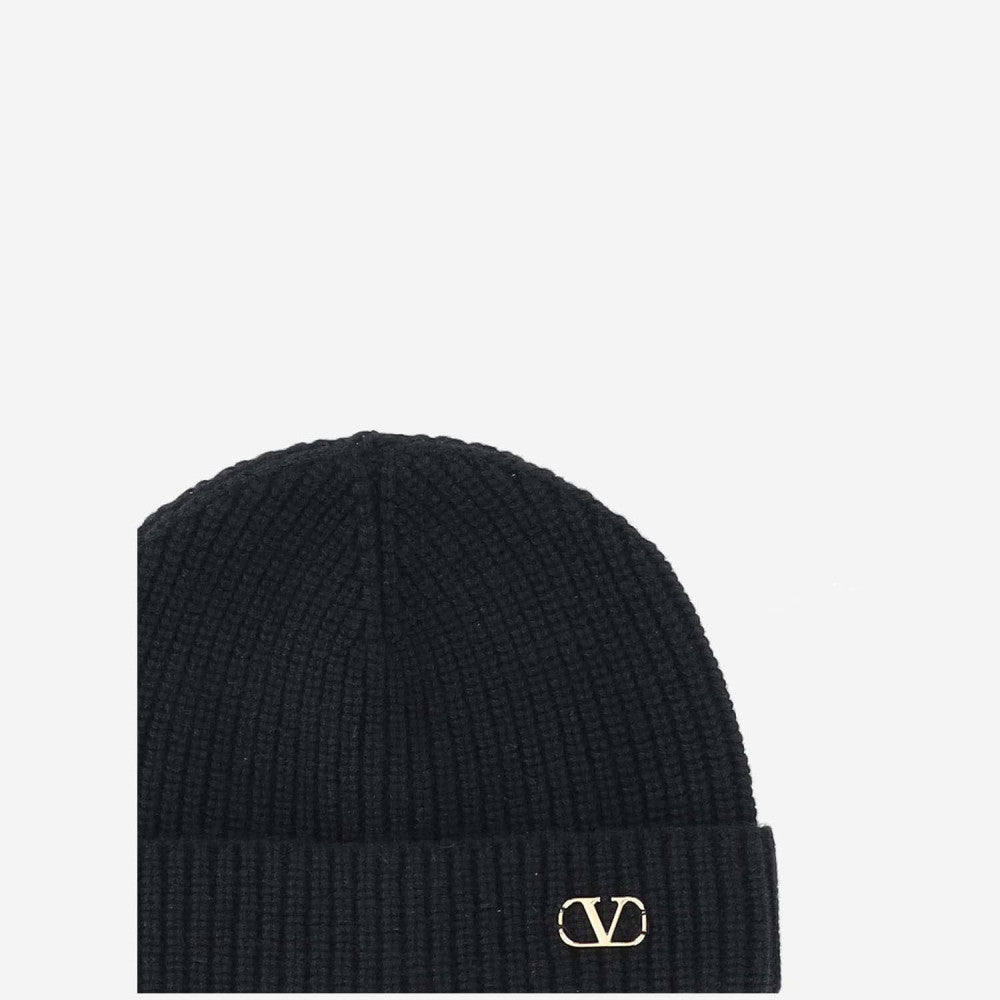 Black Logo Beanie Hat 2