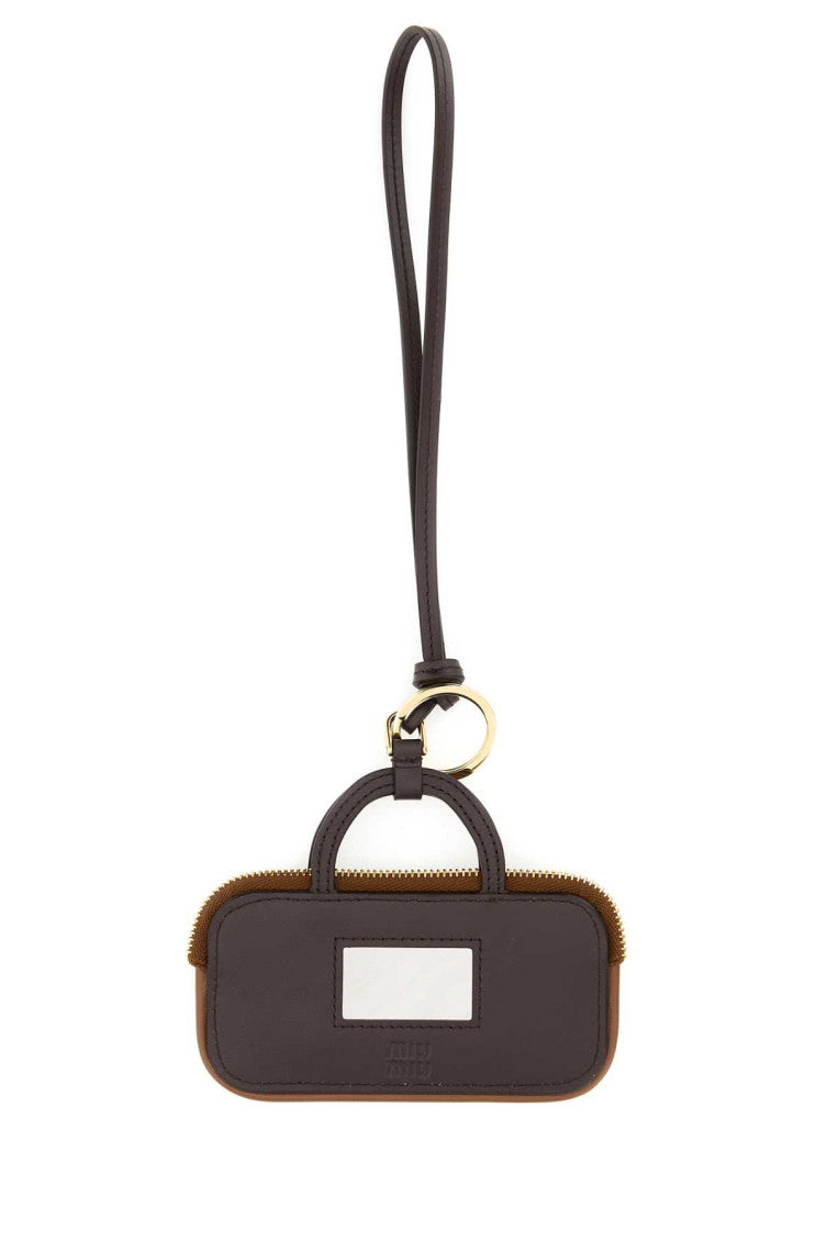 Brown Caramel Leather Keyring 2