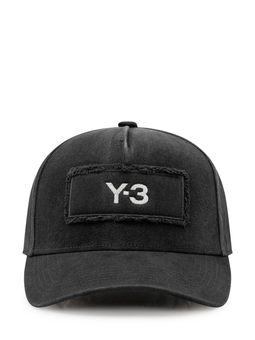 Black Textured Logo Baseball Hat 1