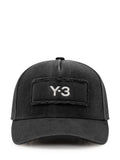 Black Textured Logo Baseball Hat 1
