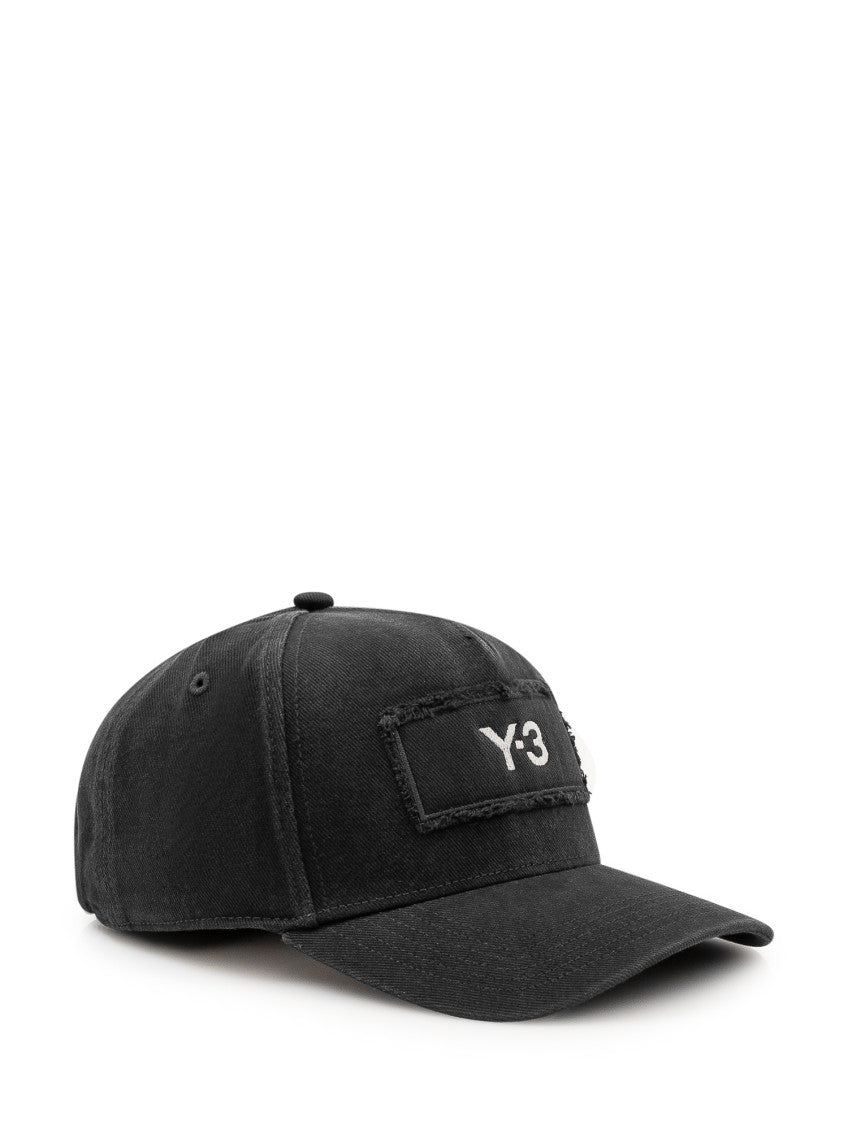 Black Textured Logo Baseball Hat 2