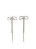 Silver Bow Drop Earrings 1