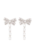 Silver Bow Drop Earrings 1